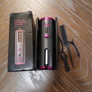 Cordless Automatic Hair Curler with Accessories